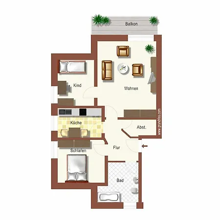 アパート Bordinghaus-wolfsburg Rühen